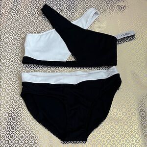 Abercrombie Kids Black and White Swim Bikini
